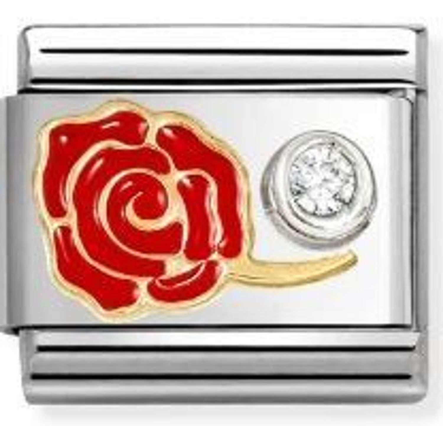 Nomination Link Złoto 18K Czerwona Róża 630302 06.jpg